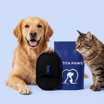 Gant anti-poils avec double brosse électrostatique