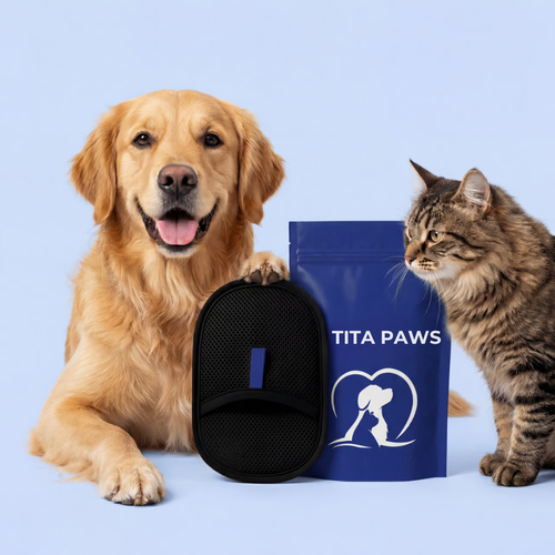 Gant anti-poils avec double brosse électrostatique