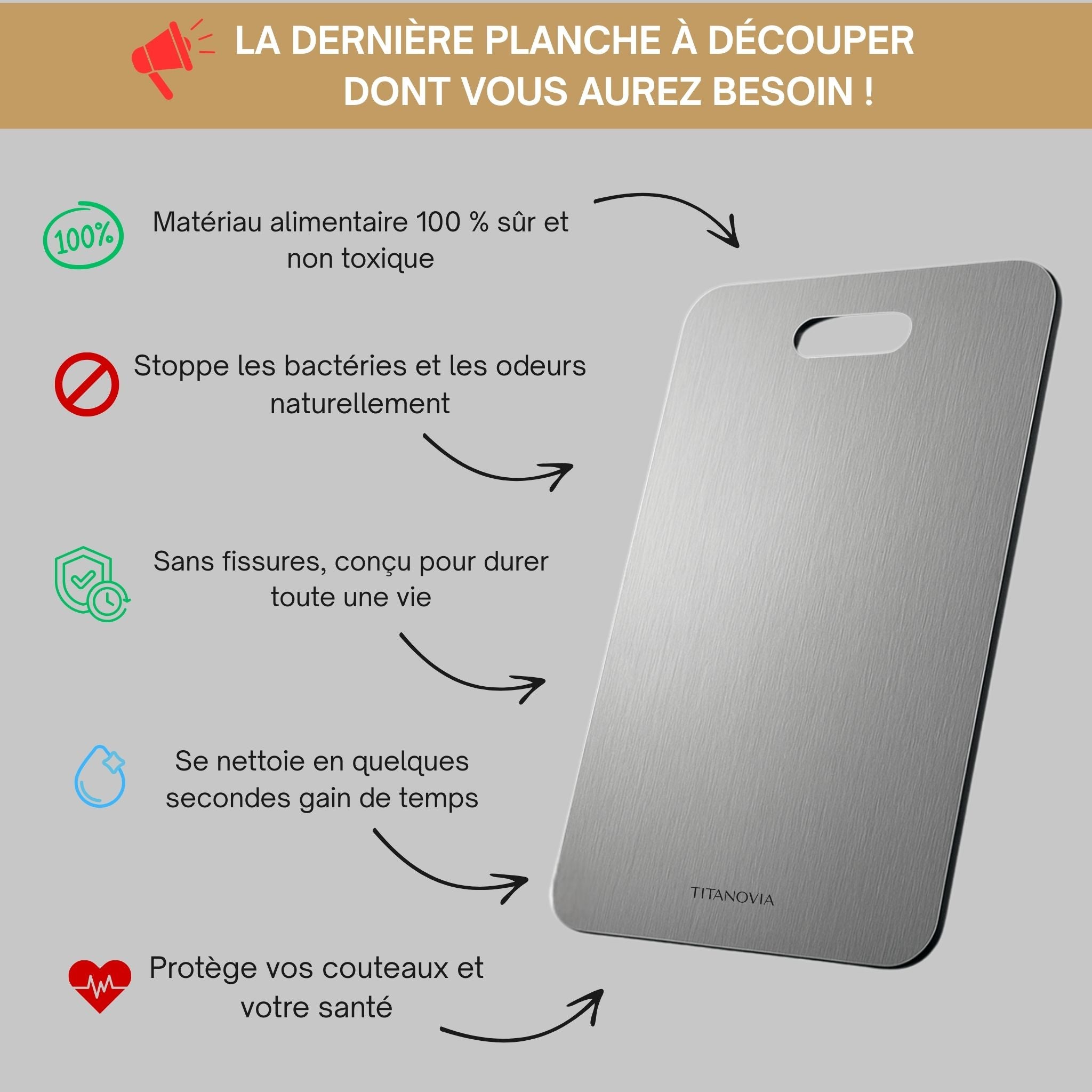 Planche à Découper en Titane