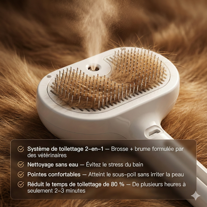Brosse vapeur apaisante pour chien & chat