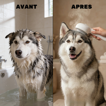 Brosse vapeur apaisante pour chien & chat