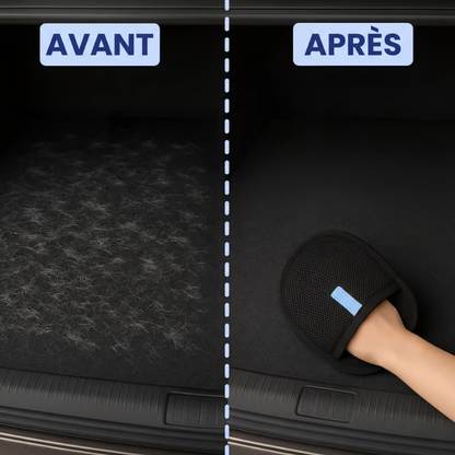 Gant anti-poils avec double brosse électrostatique
