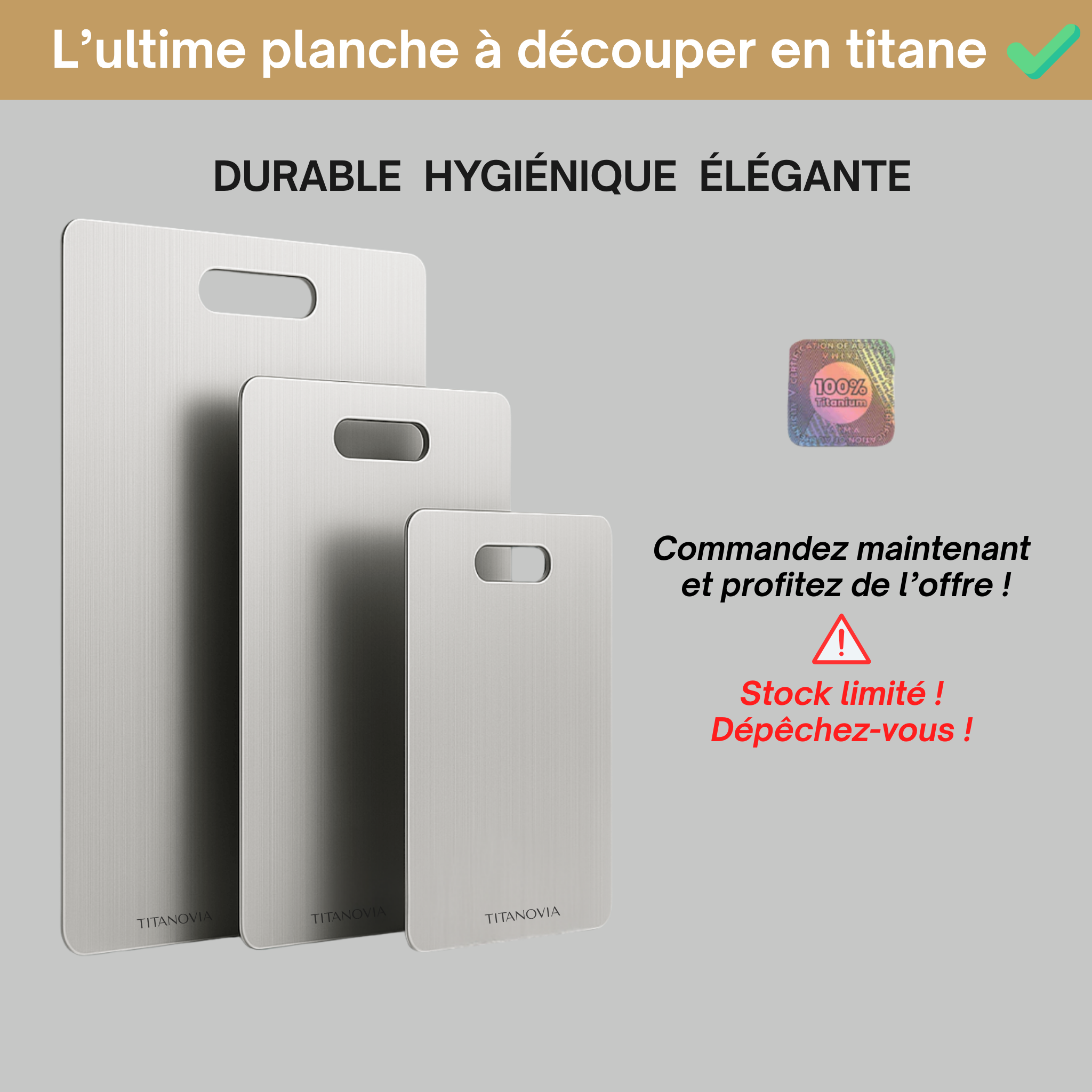 Planche à Découper en Titane