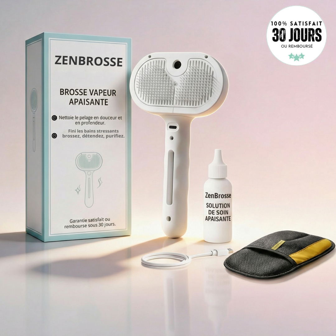 Brosse vapeur apaisante pour chien & chat