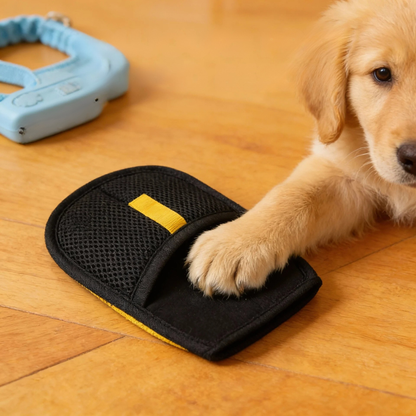 Gant anti-poils avec double brosse électrostatique